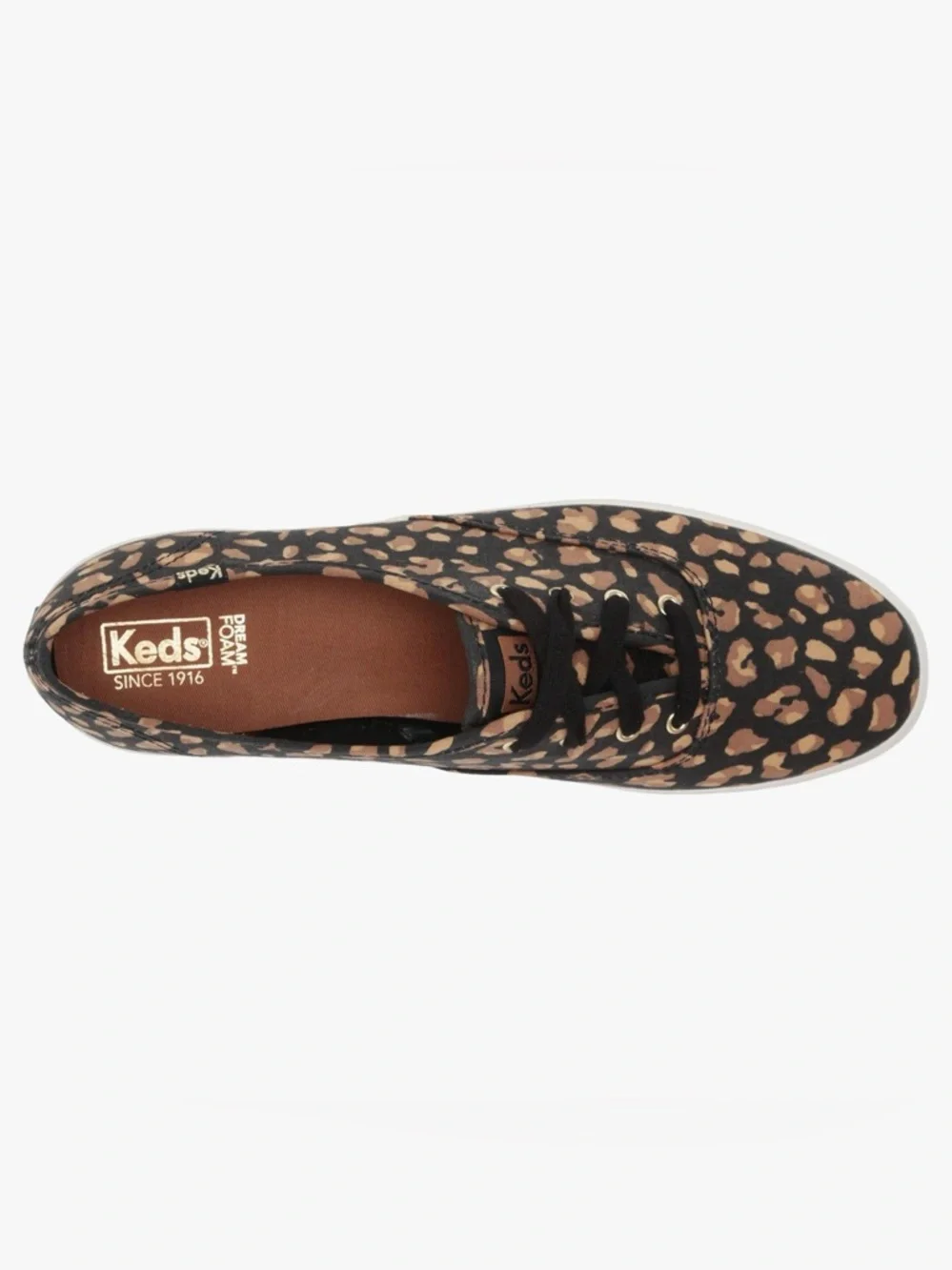 Keds Women's Champion Novelty Pack Leopard Print Canvas Sneaker - Black/Tan